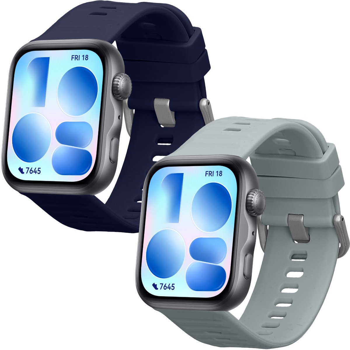 kwmobile horlogebandje geschikt voor Huawei Watch Fit 5 / Watch Fit 5 Pro polsband - Smartwatch bandje van TPU - Activity tracker horloge band in blauw / lichtblauw