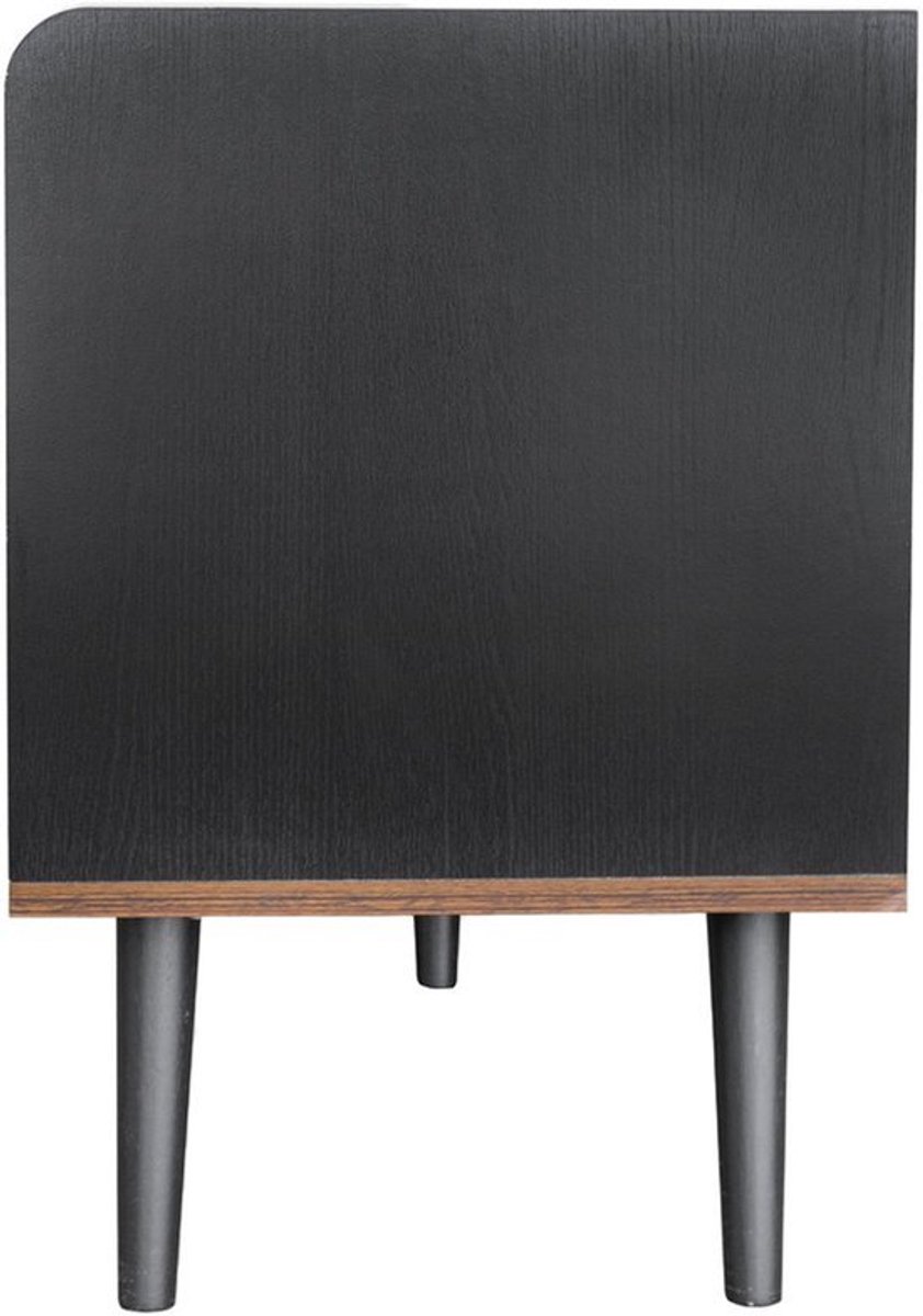 Tv-meubel – Tv-kast – Lowboard – Mediameubel – Tv-dressoir – Wit en Houtlook – 160 cm Bree