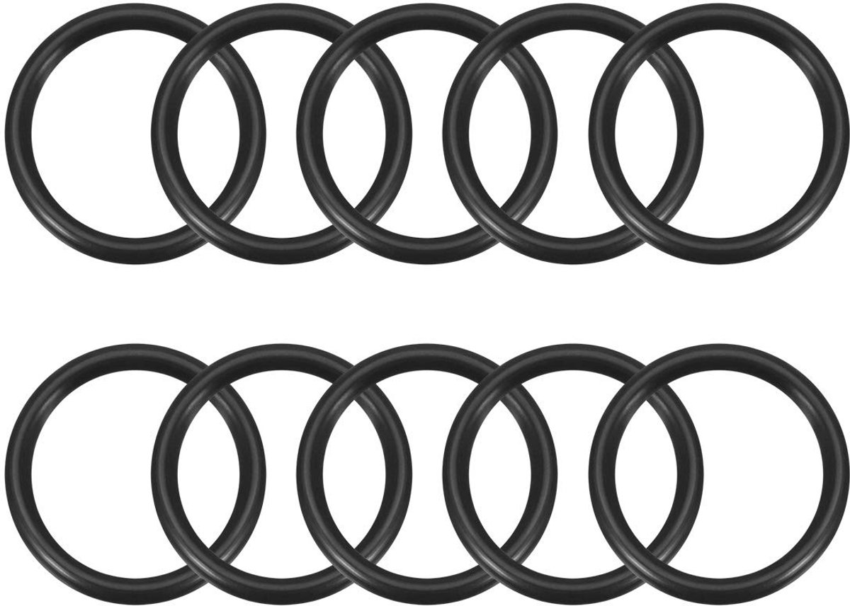 SnelShoppen - 10x Nitrile Rubber O-Ringen Set - 25.3mm Buiten Diameter, 20mm Binnen Diameter, 2.65mm Dikte - Waterdichte Rubber Seals voor Drukreinige