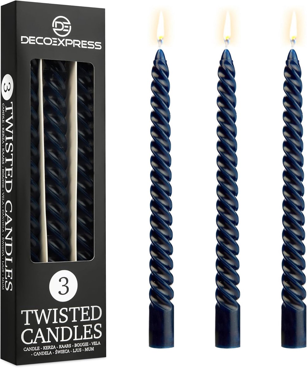 SnelShoppen - Set van 3 of 6 Druppelvrije Spiralcandles - Kleurige Kaarsen - 6 Uur Brandduur - Ongeparfumeerd - Perfect voor Feesten, Tuin en Binnenge