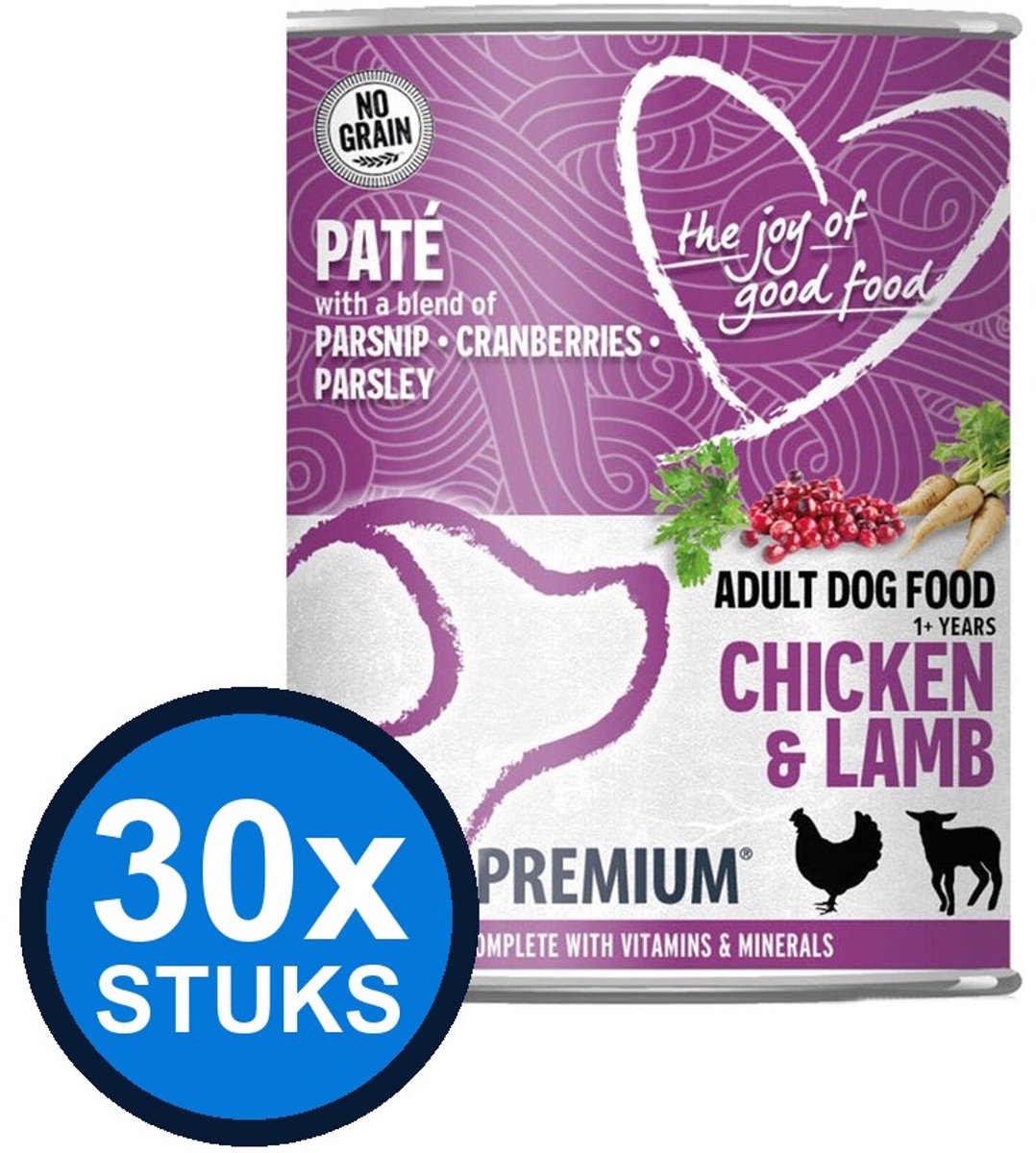 Euro Premium Euro-Premium - Pate Adult Chicken & lamb - Hondenvoer Natvoer - 400 g
