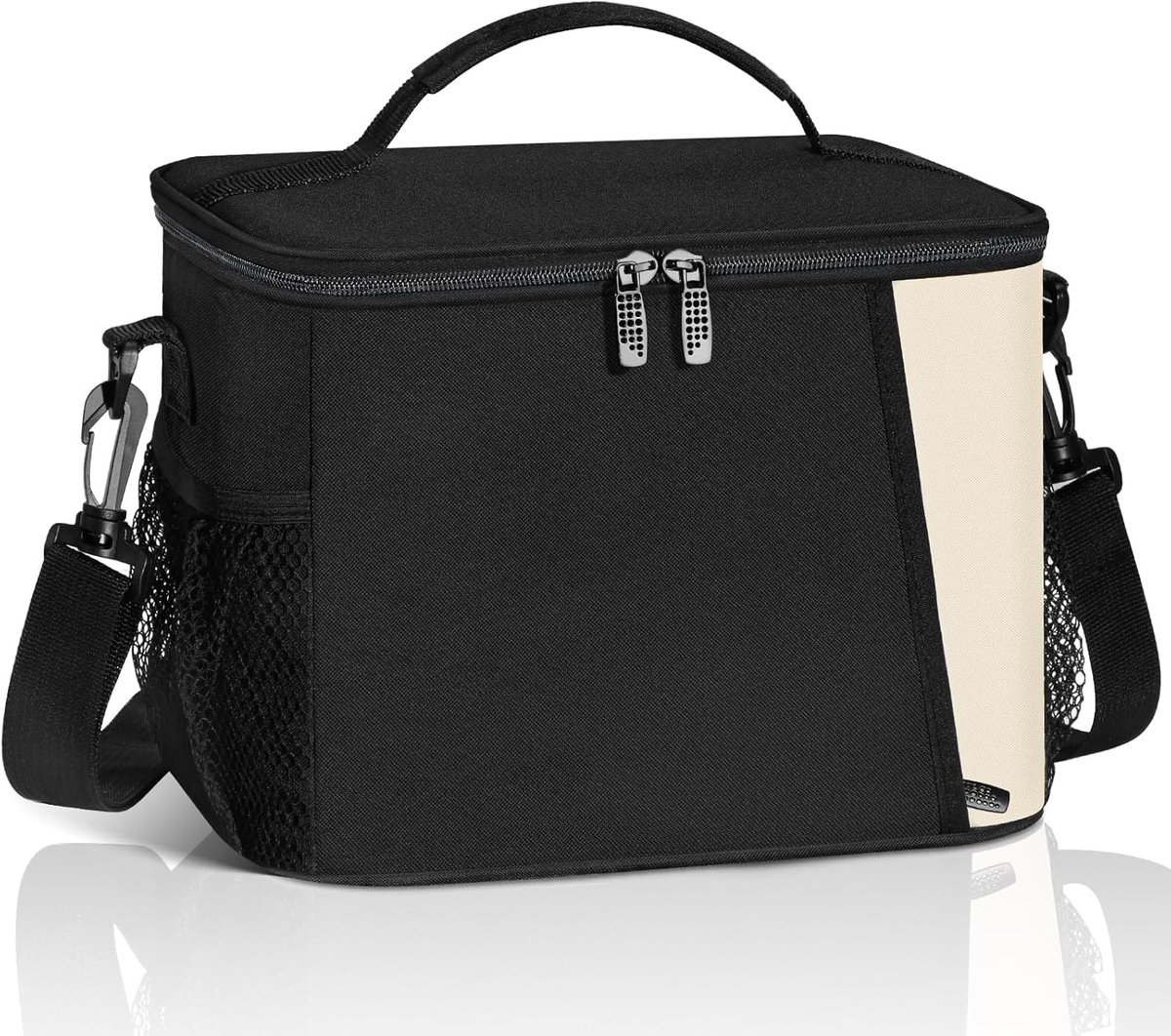 SnelShoppen - Isolerende Lunchtas 8.6 L, Lekvrije Vouwbare Koeltas, Lunchtas met Verstelbare Schouderband, Thermotas met Brede Opening voor Werk, Scho