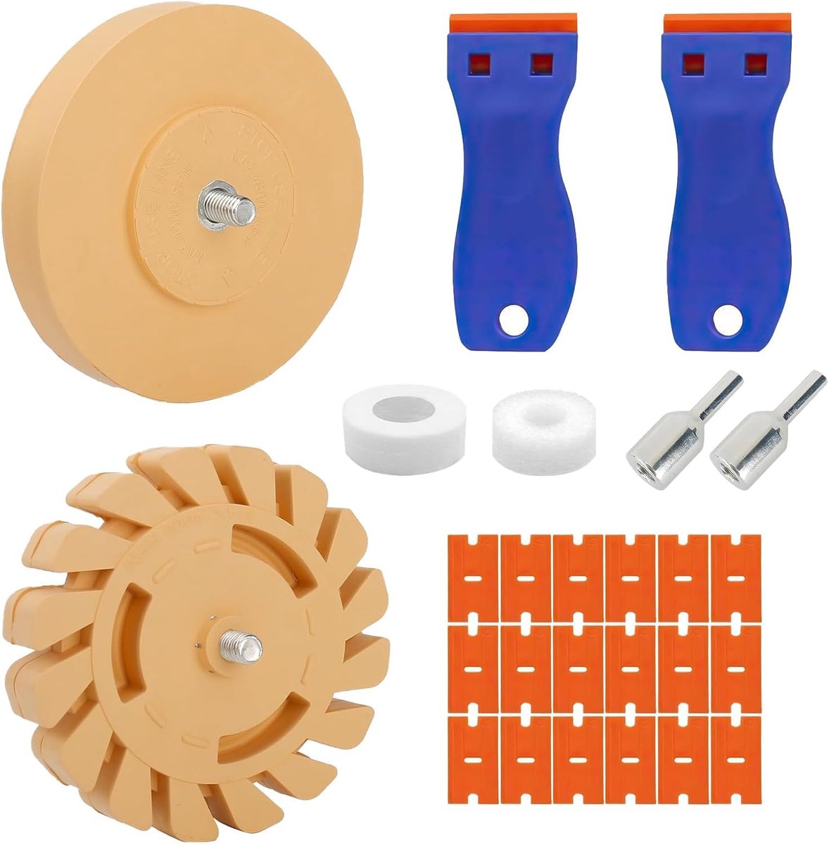 SnelShoppen - Foliegum, Adhesive Removal Blades, Autoeraser Disc voor Effectieve Lijmverwijdering en Sticker Verwijderaar, 100 mm, Milieuvriendelijk R