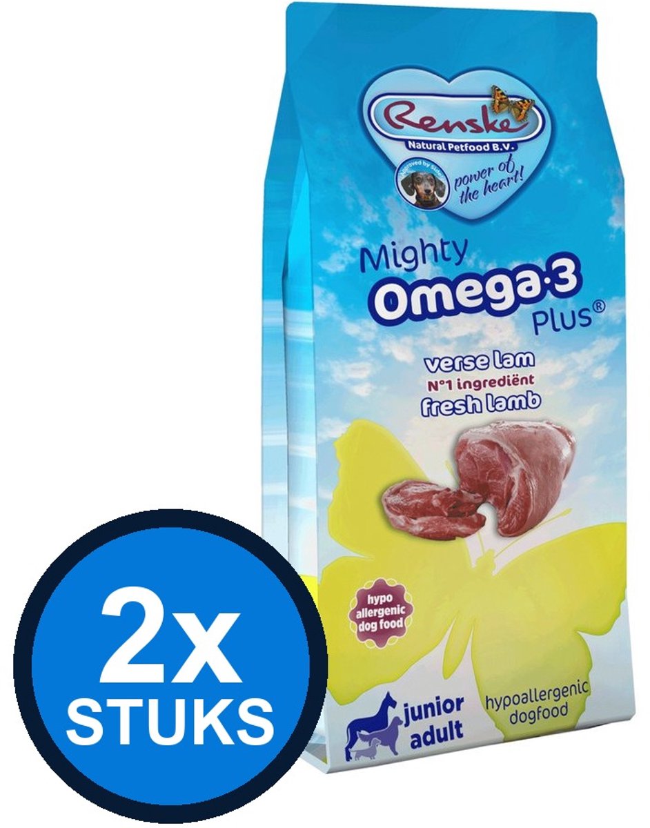 Renske Renske - Mighty Omega-3 Plus lam 3kg - Hondenvoer - 3 kg