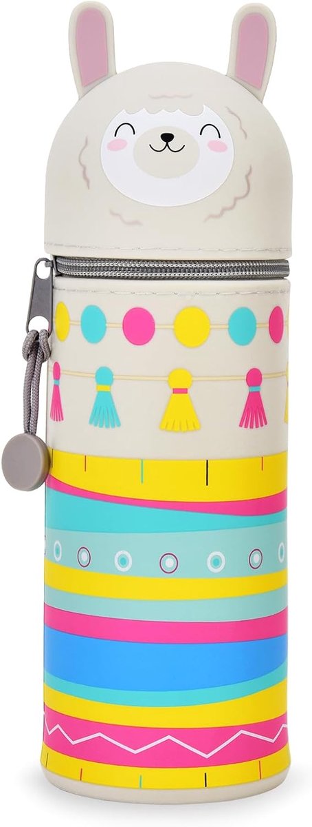 Kawaii Pennenbak & Etui met Ritssluiting - Zachte Siliconen Tafelhouder voor Pennen en Potloden