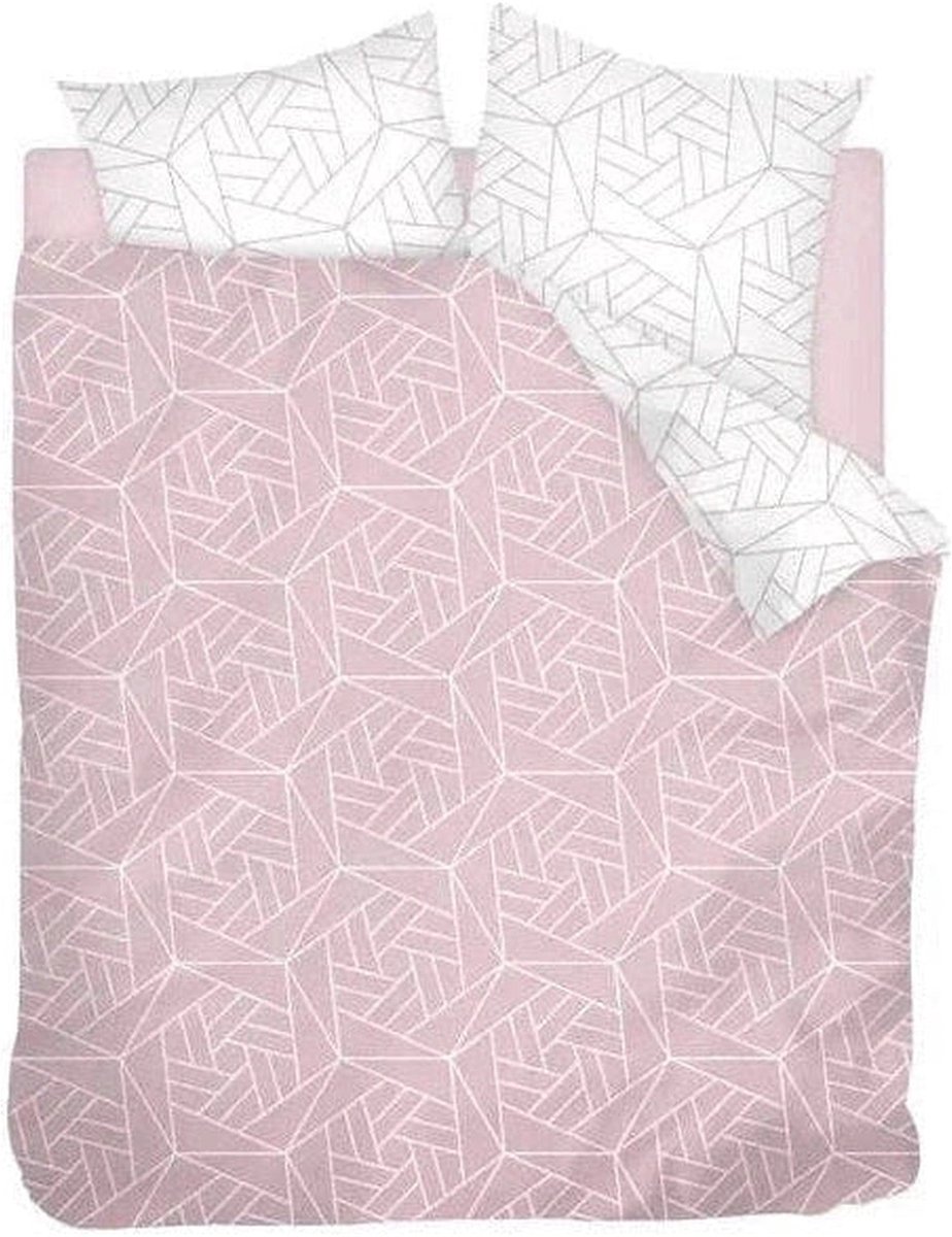 Sleepnight Dekbedovertrek Flanel Laslo - 270 x 200/220 cm + 2 kussenslopen - [Roze]