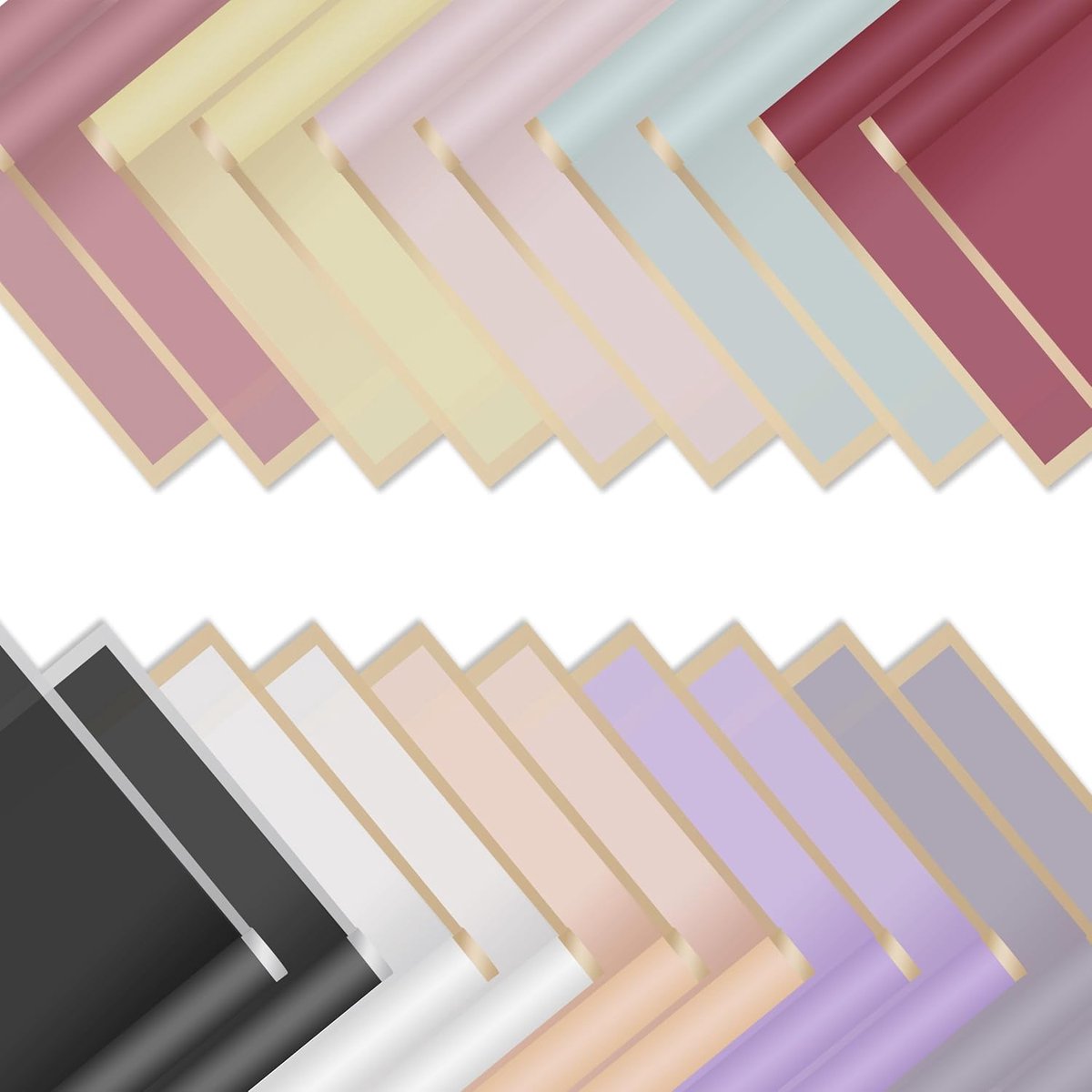 Thijox - 20 Vellen Boeket Papier, Waterdicht Cadeaupapier voor Bloemen, 10 Kleuren, 57 x 57 cm Inpakpapier voor Bruiloft, Verjaardagen en Speciale Gel