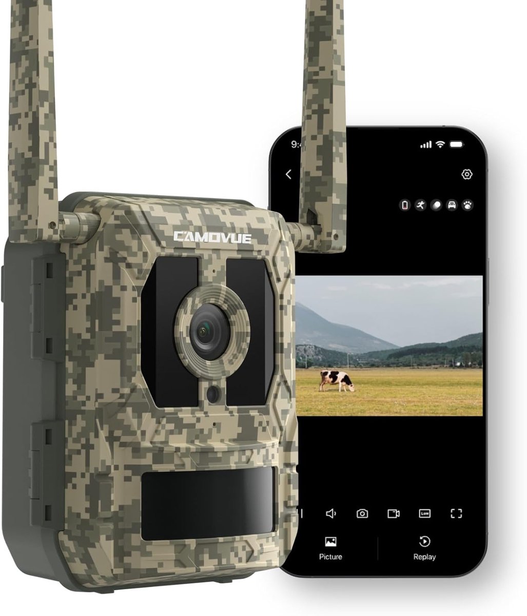 SnelShoppen - 4G LTE Wildlife Camera met SIM Kaart, Real 4K Jachtcamera, 940nm Infrarood LED, 0.2s Trigger, Live Preview, IP67 Waterproof, Cloud en GP