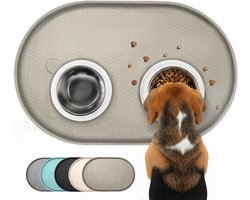 SnelShoppen - Conlun Kattenvoer Mat, Hondenkom Mat, Waterdicht, BPA Vrij, Extra Hoge Opstaande Rand, Antislip, Geschikt voor Binnen en Buiten, Keuken,
