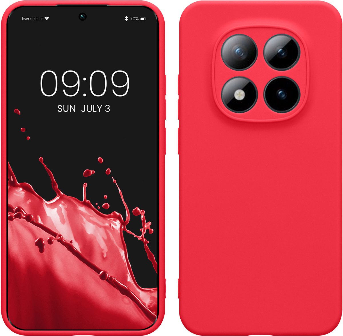 kwmobile telefoonhoesje geschikt voor Xiaomi Redmi Note 15 Pro 5G - Hoesje voor smartphone - Precisie camera uitsnede - In neon roze