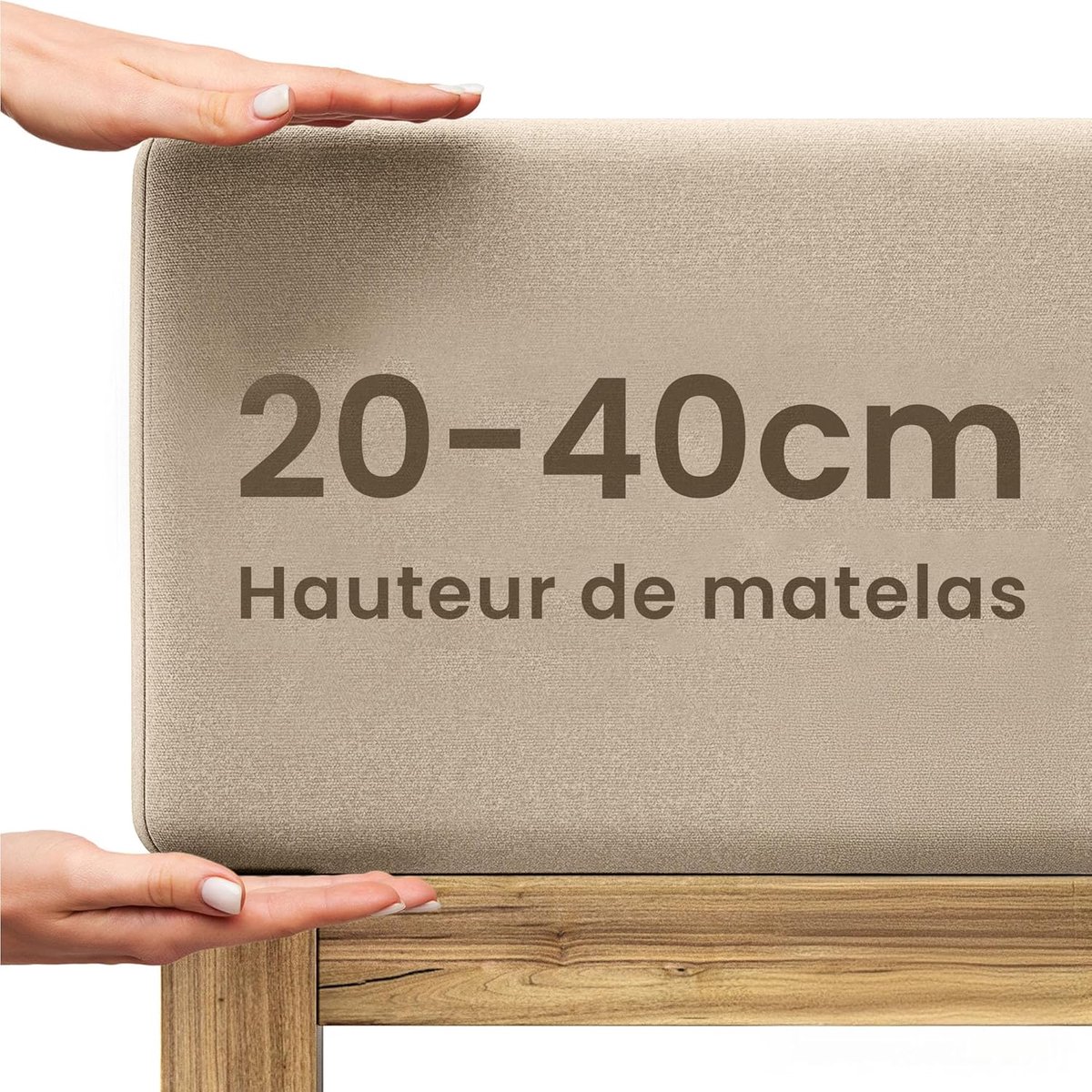SnelShoppen - Fitted Sheet 200x220 cm, 220x240 cm, Premium Jersey Katoen met 5% Lycra, Kreukvrij Hoeslaken voor Hoog Matras tot 40 cm, Ademend en Oeko