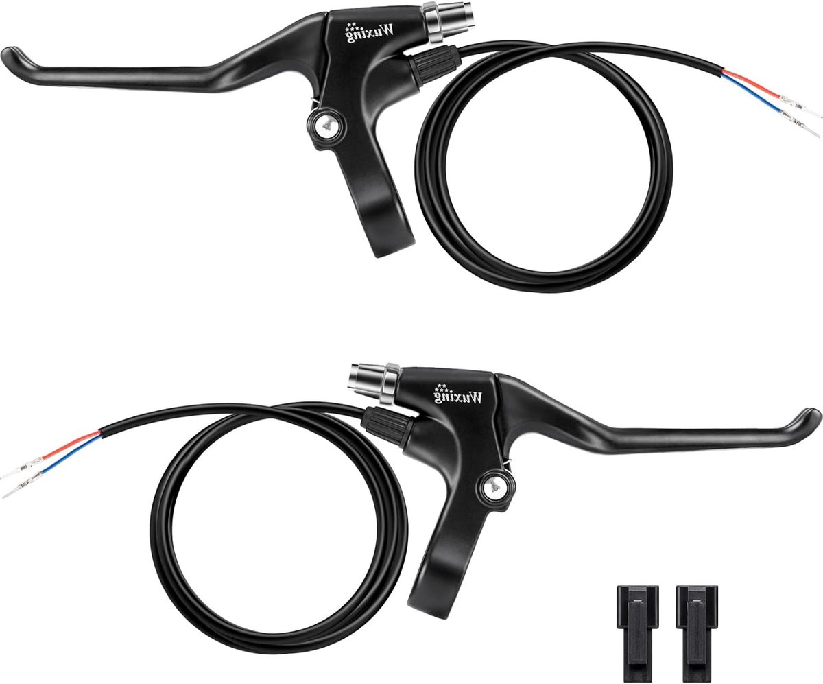 SnelShoppen - Elektrische Fiets Remhendel E-Scooter Remhendel 2 Draden Links en Rechts Fiets Reserveonderdelen (1 Paar) - Aluminium Legering - 1.2m Ka