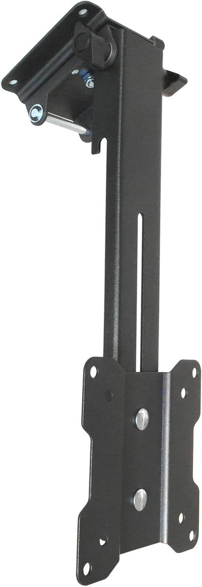 SnelShoppen - TV Plafondbeugel Zwart voor LCD LED 11-27 inch - VESA 75 100 - Opvouwbare TV Steun voor Caravan, Bus, Pitched Roof, Camping - Draaibaar