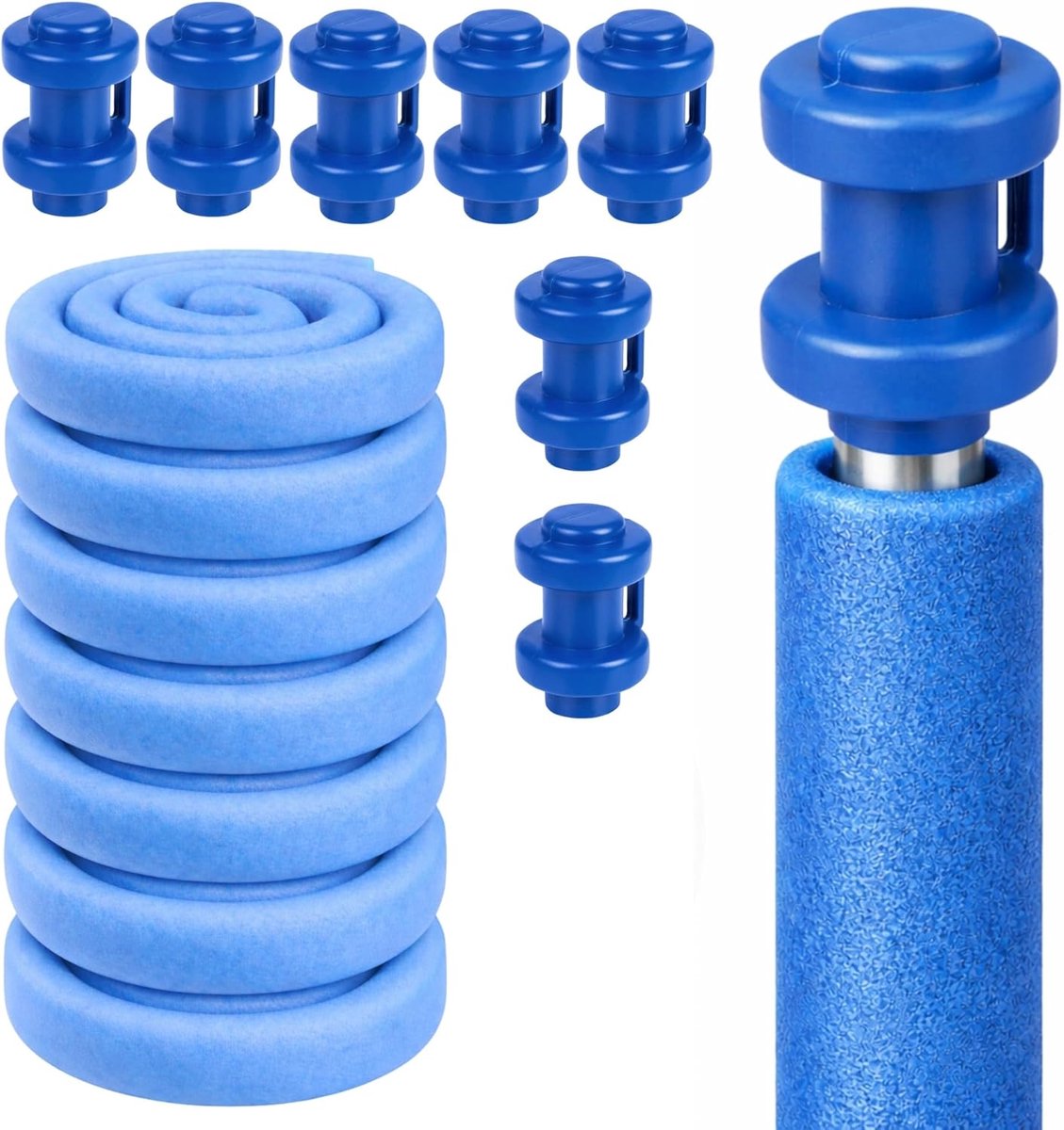 SnelShoppen - Trampoline Foam Tubes 180 cm - Universele Tuin Trampoline Paal Bescherming - Schokabsorberende Polyethyleen Foam Covers - Waterafstotend