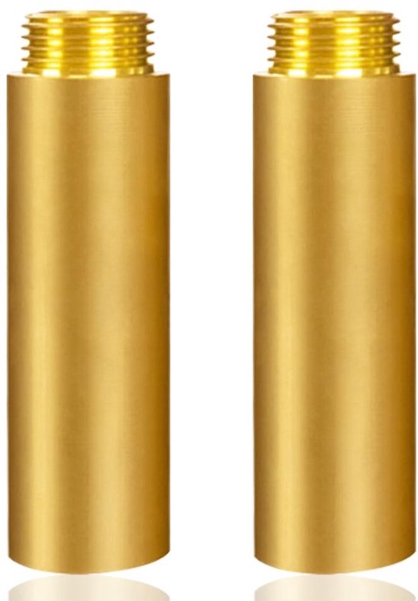 2 Stuks Messing Kraanverlengingen 3/4 Inch x 80 mm