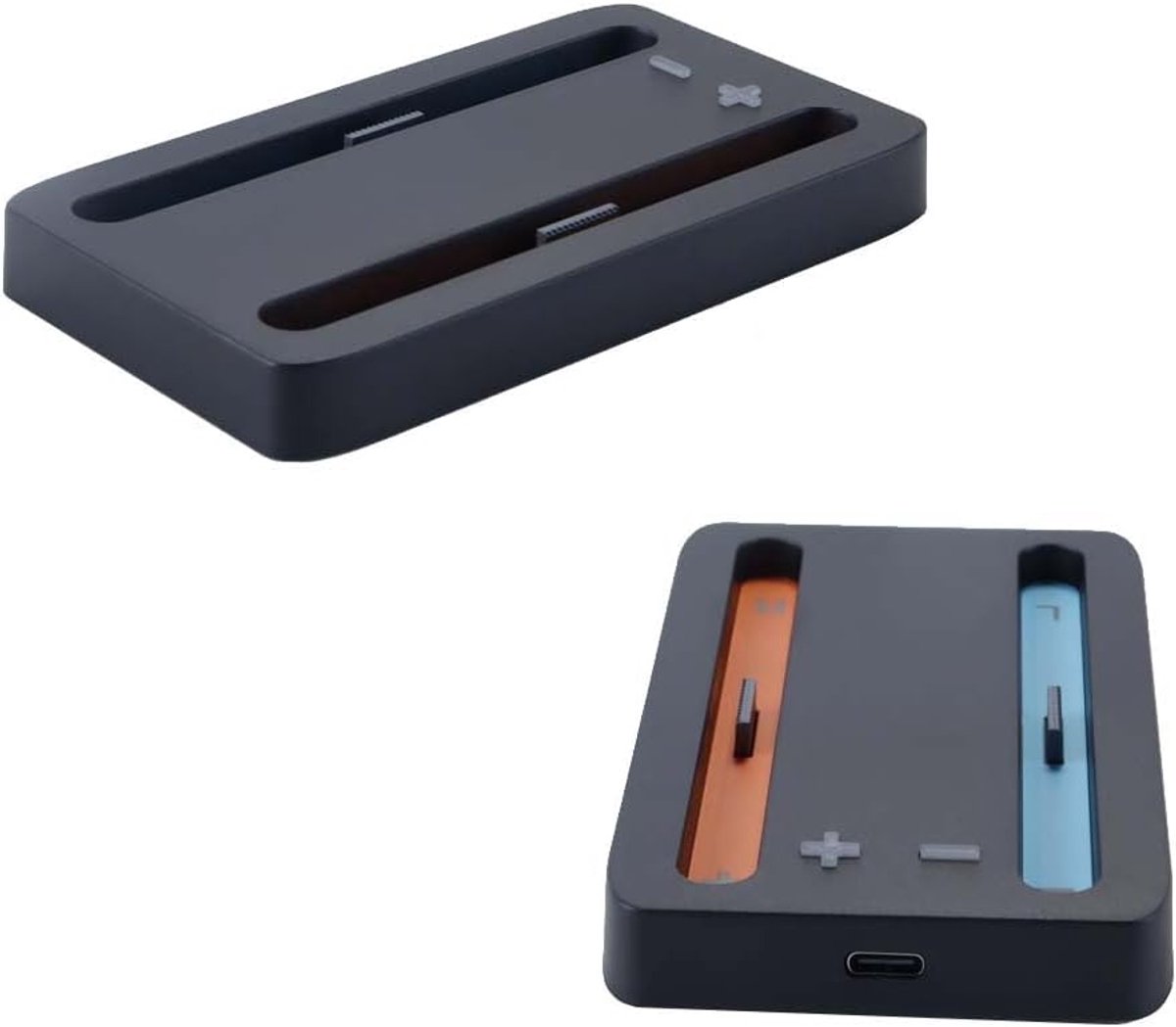 SnelShoppen - Mini Oplaadstation voor Switch 2 Gaming Controllers - Oplaadpad, Compact en Draagbaar, Plug and Play, Zwart