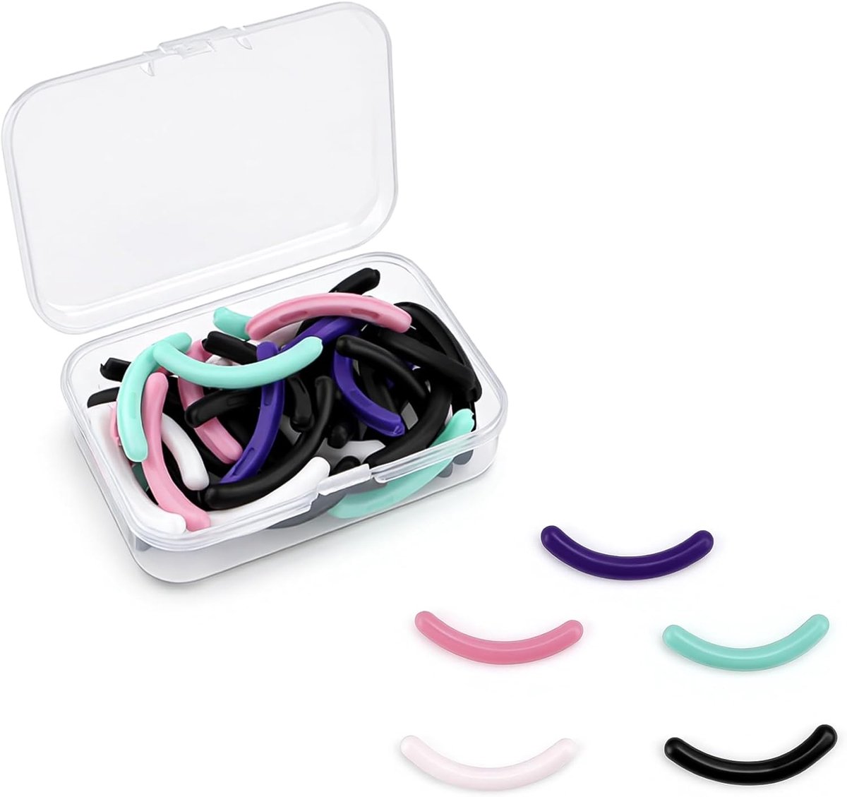 SnelShoppen - Silicone Wimperkruller Vervangingen 48 Stuks, Universale Rubber Krul Pads in 5 Kleuren, Perfect voor Natuurlijke Lift en Langdurige Krul