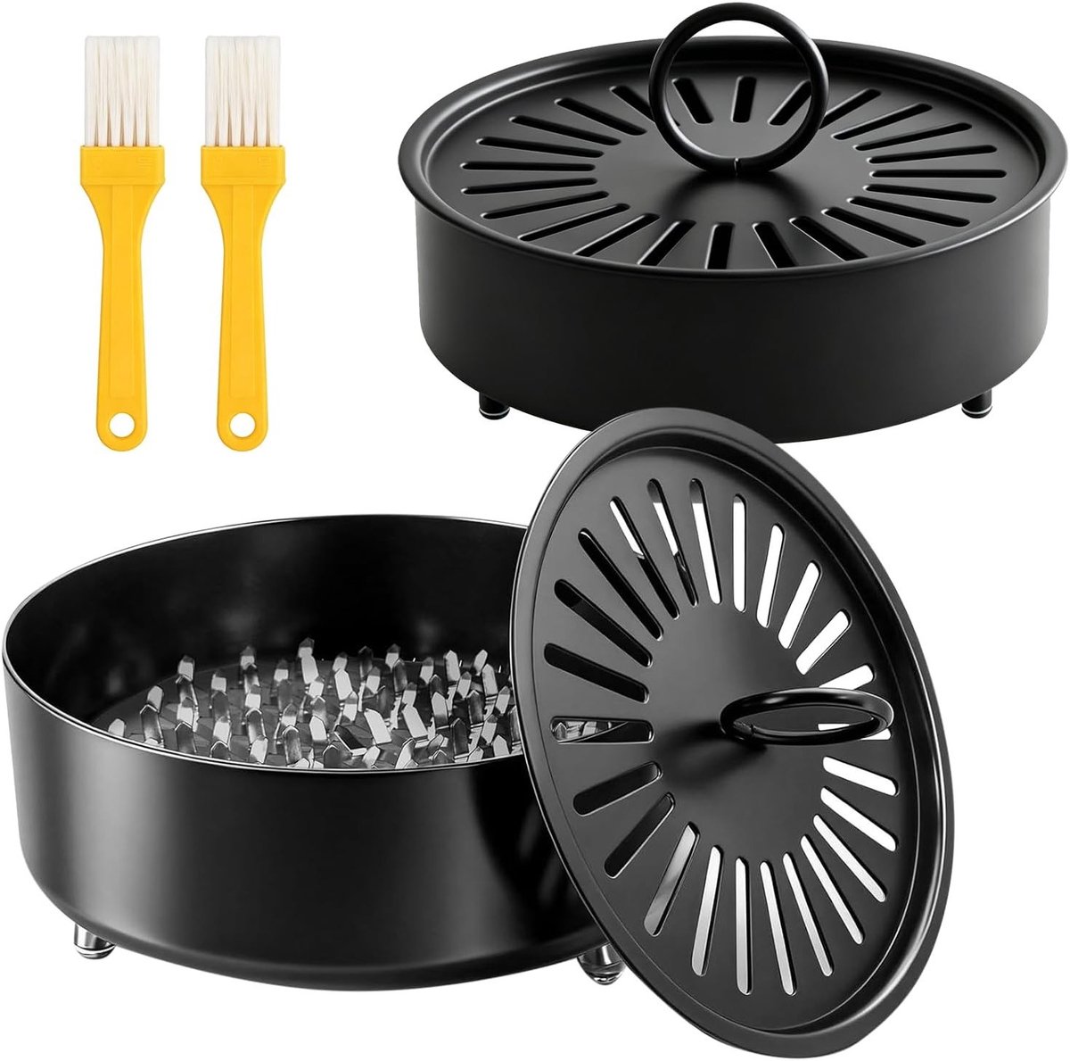 Ronde metalen houder voor rookspiralen, ideaal voor buitengebruik, tuin en kamperen met citronella spiralen