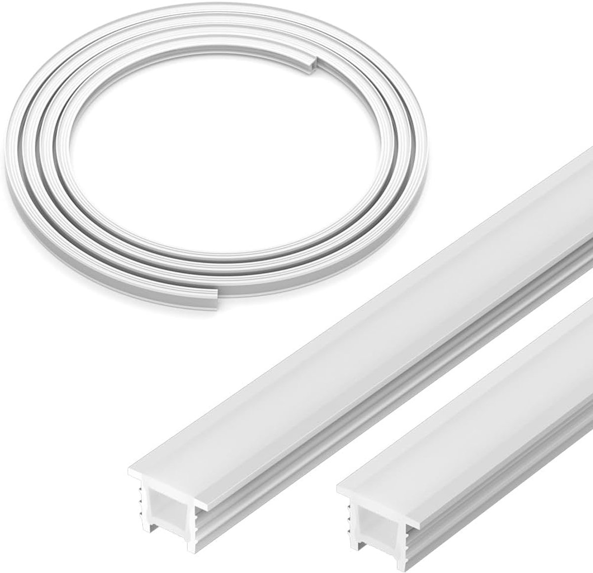 SnelShoppen - Neon Silicone Profiel T1212 3M Milky White 120° Flexibel Verlichting voor LED Strips tot 18mm - Perfect voor Feest, Tuin, Keuken, en mee