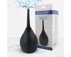 SnelShoppen - Enema Ball Pump Set 310ML - Antireflux Douche met Filter voor Bowel Cleaning - Flexibele Silicone Intieme Douche - Zwart