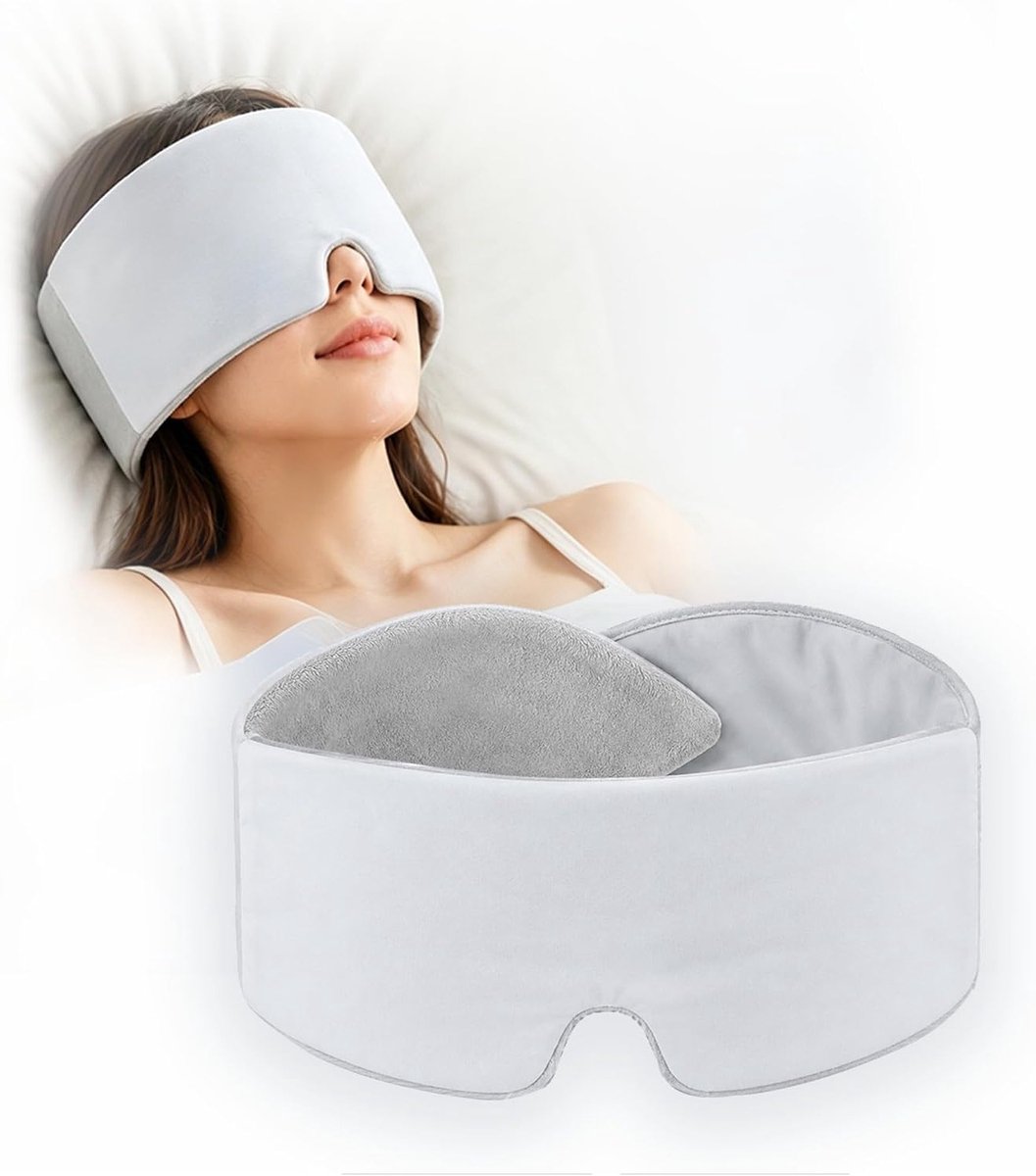 Thijox - Luxe Nachtmasker van Zijde en Katoen met Zwaartekrachtballen - Comfortabel en Stil Slaapmasker met Klittenbandsluiting en Ritssluiting - 72 x