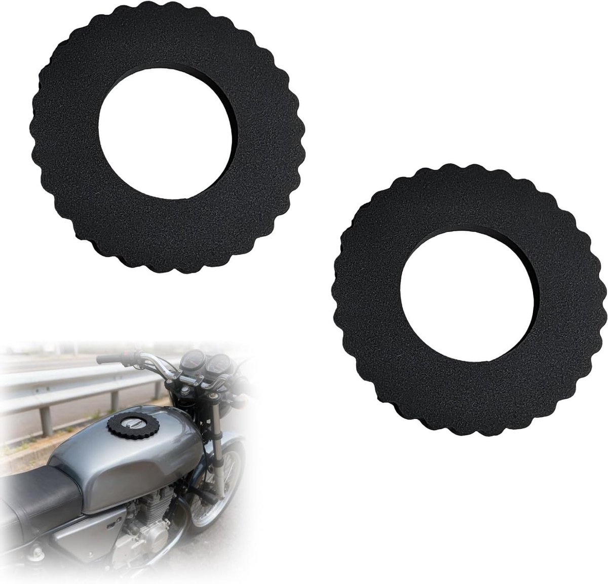 Tankbeschermring voor Simson S50 S51 S70 KR51 SR50 SR80 SR4 - Schuimcover 120 x 60 mm - Verfbescherming en Accessoires voor Motorfietsen - Set van 2