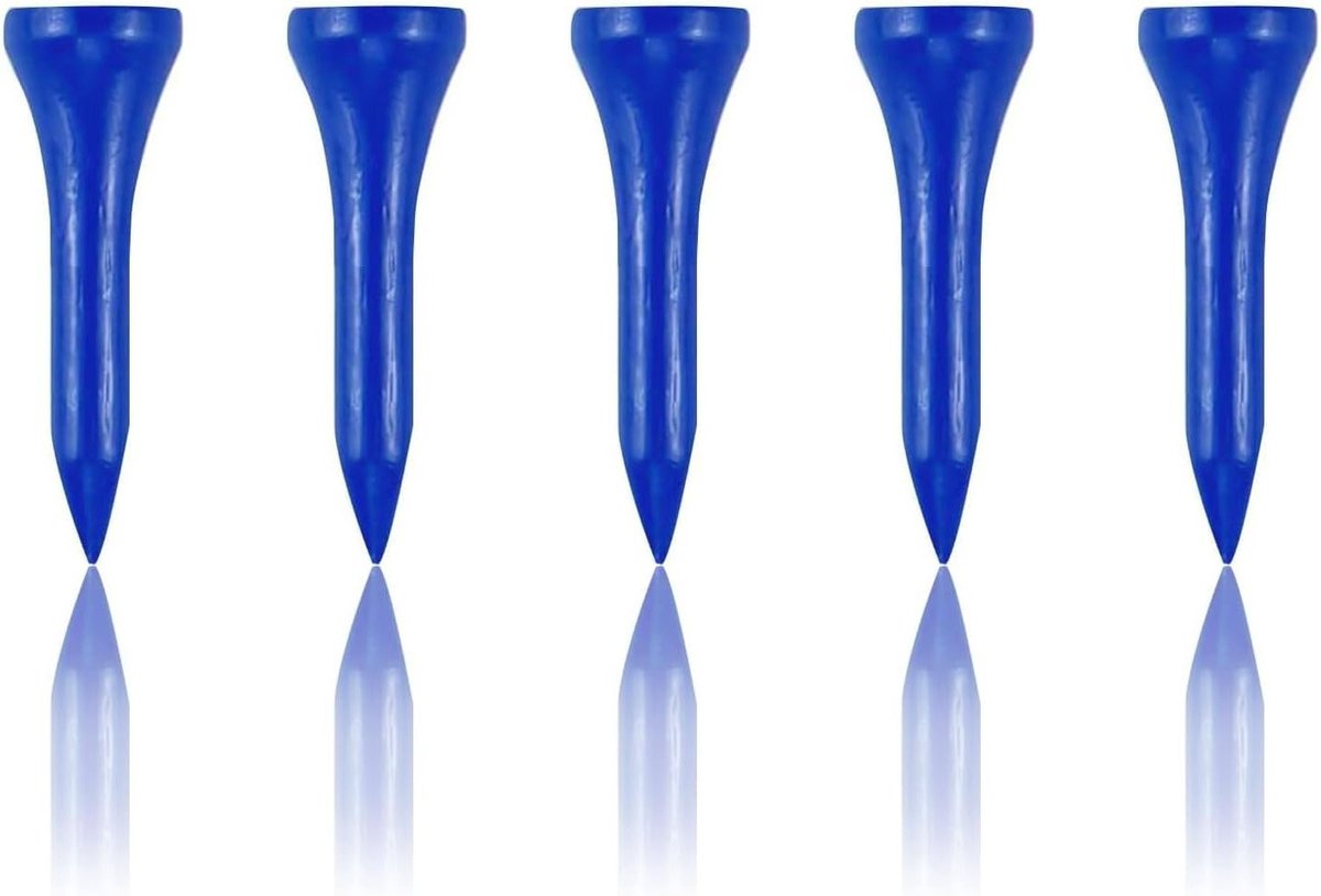 Houten Golf Tees 1-1/2" - 100 Stuks, Korte Golf Tees in Blauw, Ideaal voor Golfspelers, Duurzaam en Lichtgewicht