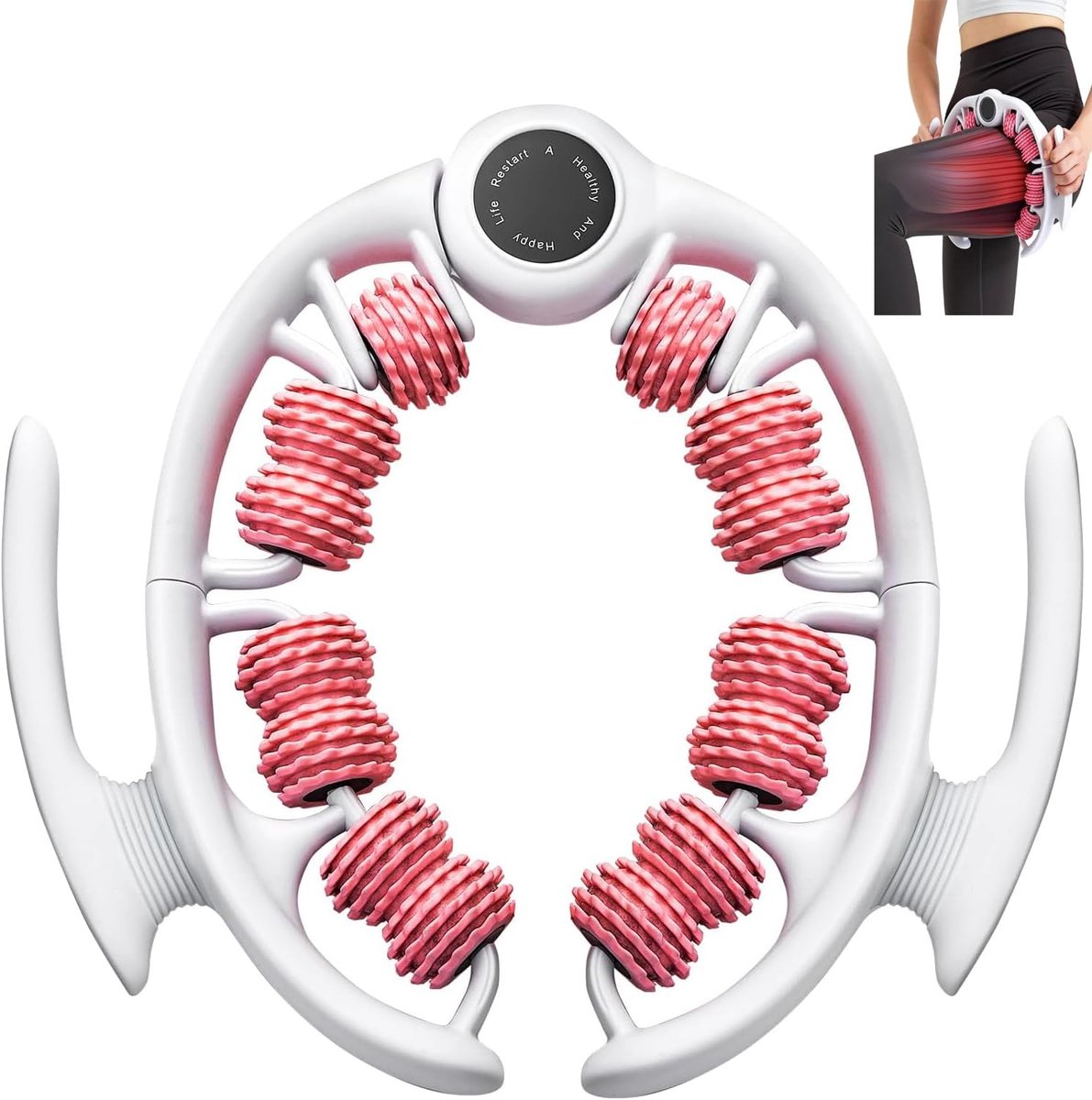 SnelShoppen - Manual Anti-Cellulite Massager met Verwijderbare Massagekoppen, Fascia Roller voor Thighs, Butt, Armen, Buik, Huidversteviging, Ergonomi