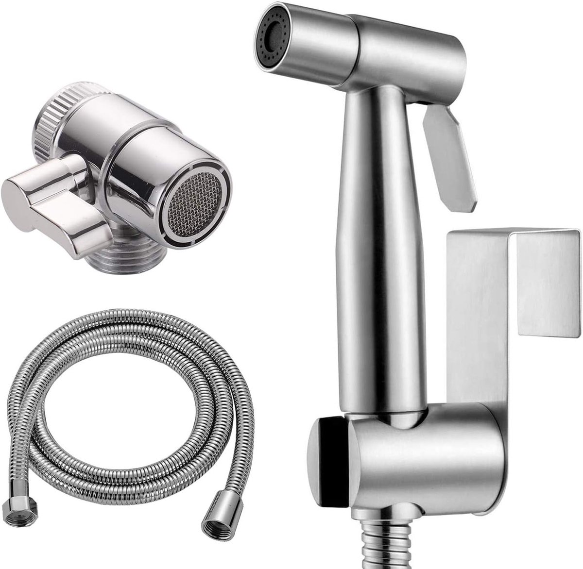 Handheld Bidet Toilet Sprayer met Warm Water, RVS Douche Aansluiting voor Toilet en Badkamer, Hygiënisch en Comfortabel Gebruik