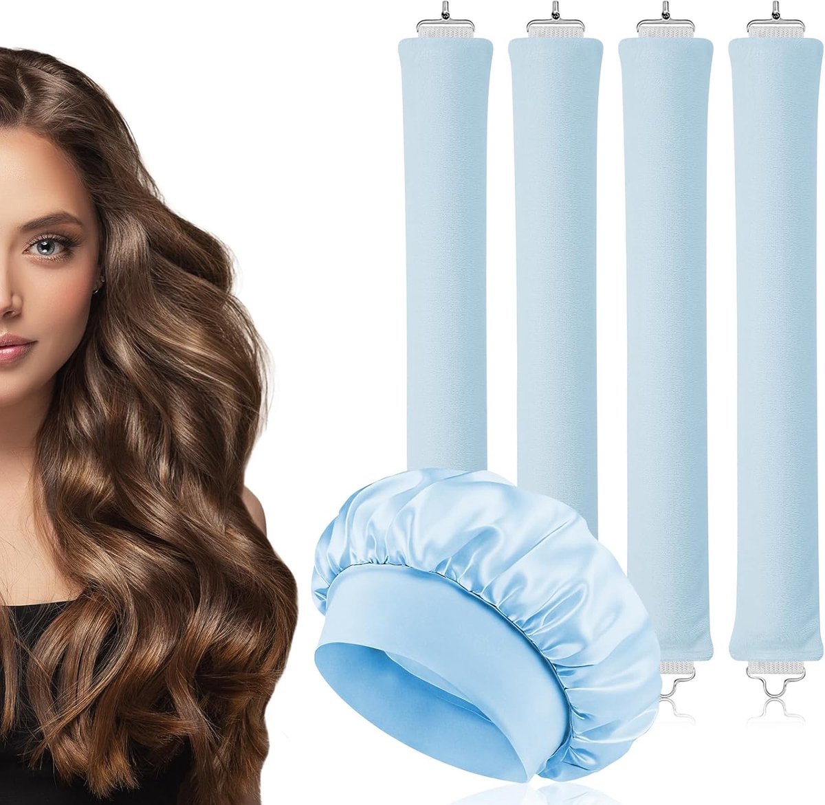 Hittevrije Krulbanden - Nachtelijke Krulspelden - Haar Krullen - Zonder Hitte Schade - 5 Stuks - Multicolor