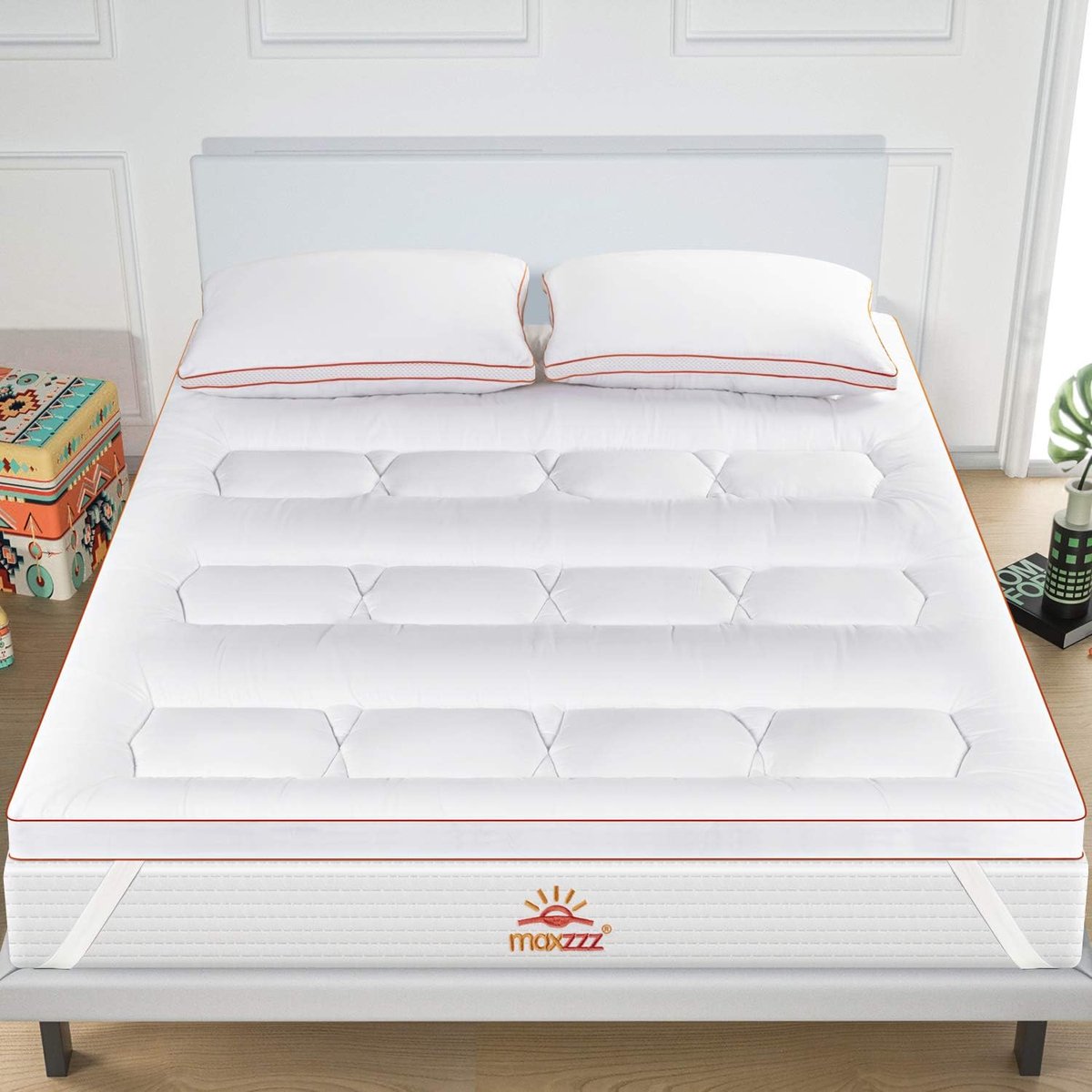 SnelShoppen - Microfibre Matras Topper 140x200 cm - Ademend - Hoge Dichtheid 1200 g/m² - Comfortabel 5 cm Dikte - Ideaal voor Slaapkamer
