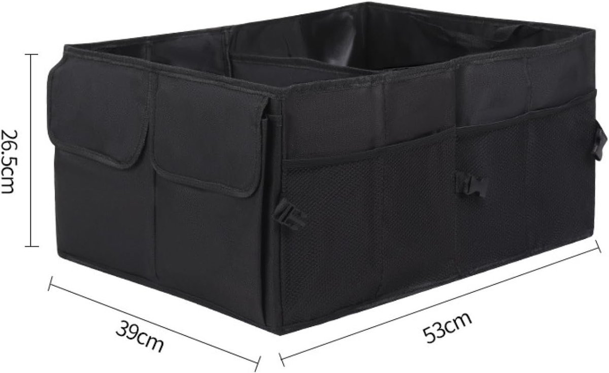SnelShoppen - Vouwbare Bagage Organizer voor Kofferbak, Trunk Organiser met Opbergruimte, Inklapbare Auto Organizer met Compartimenten, Car Storage en