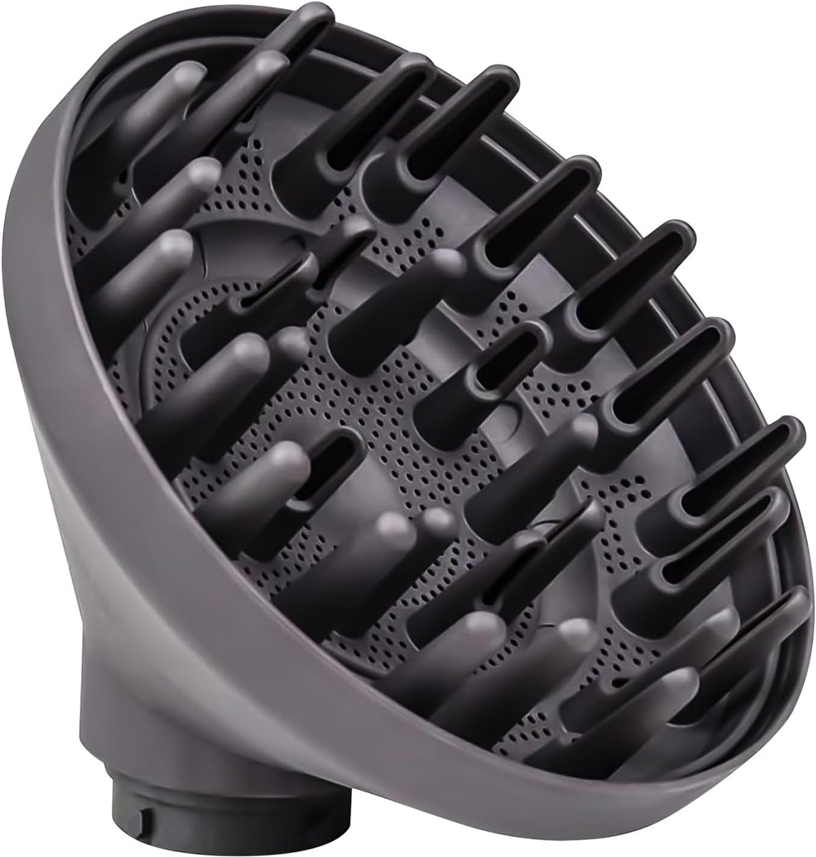 SnelShoppen - Diffuser voor Haarstyler, Omvormer naar Föhn, Geschikt voor Krullend Haar, Grijs, Ideaal voor Snelle Haarstylings, Vermindert Frizz