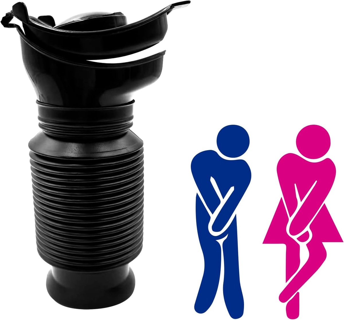 SnelShoppen - Urinefles voor Mannen en Vrouwen, 750 ml, Vouwbare Urinaal, Mobiele Toiletoplossing voor Auto, Handige Pee Hulp voor Camping en Files