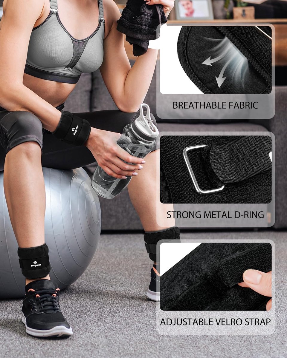 SnelShoppen - Ankle weights 0.5/1/1.5/2/2.5/3/5kg - Comfortabele enkelgewichten en polsgewichten voor mannen, vrouwen en kinderen - Perfect voor fitne