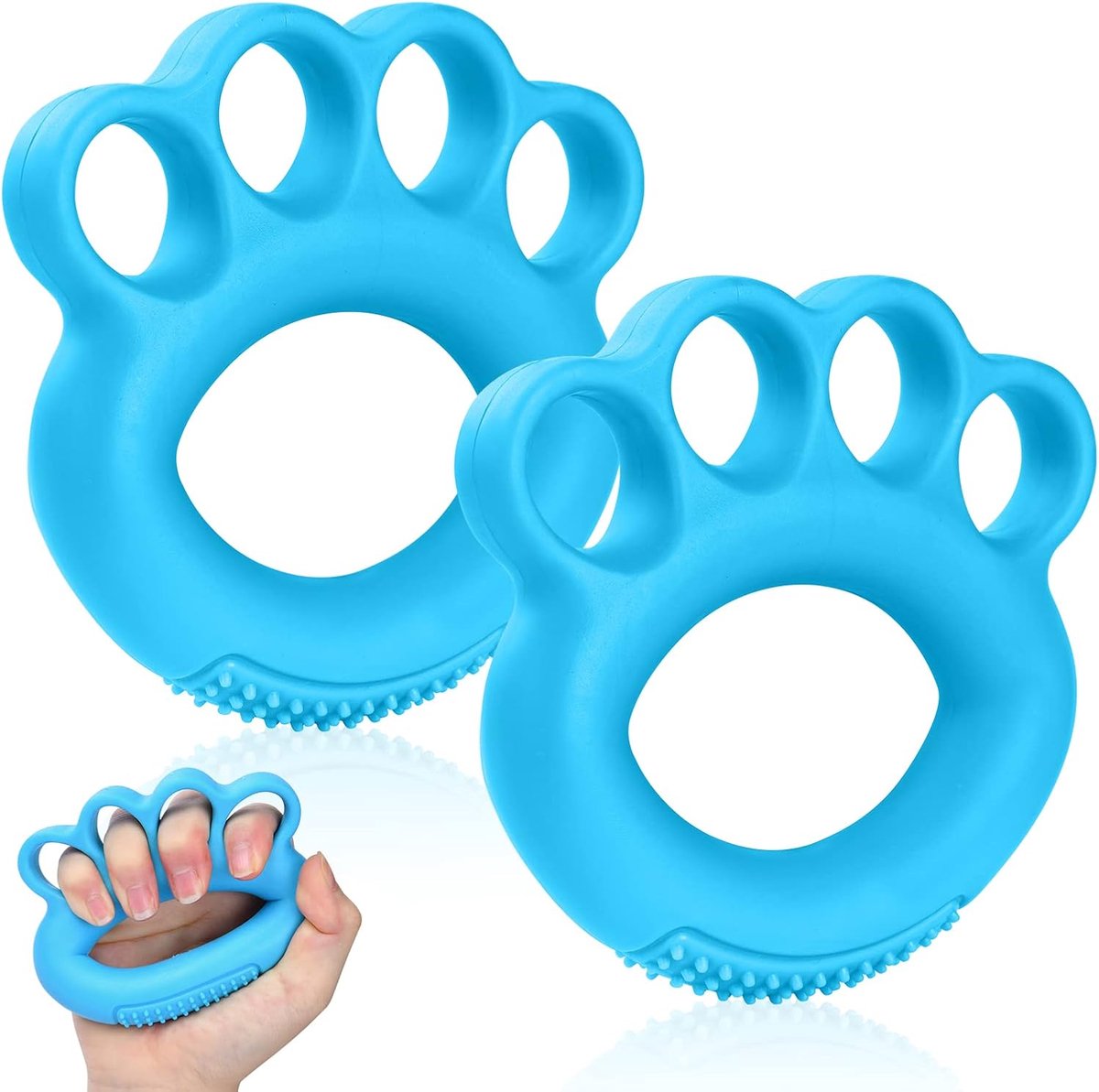 SnelShoppen - 2PCS Silicone Hand Trainer Gripversterker voor Vinger- en Handkracht, Verstelbare Weerstand, Ideaal voor Stressverlichting en Krachttrai