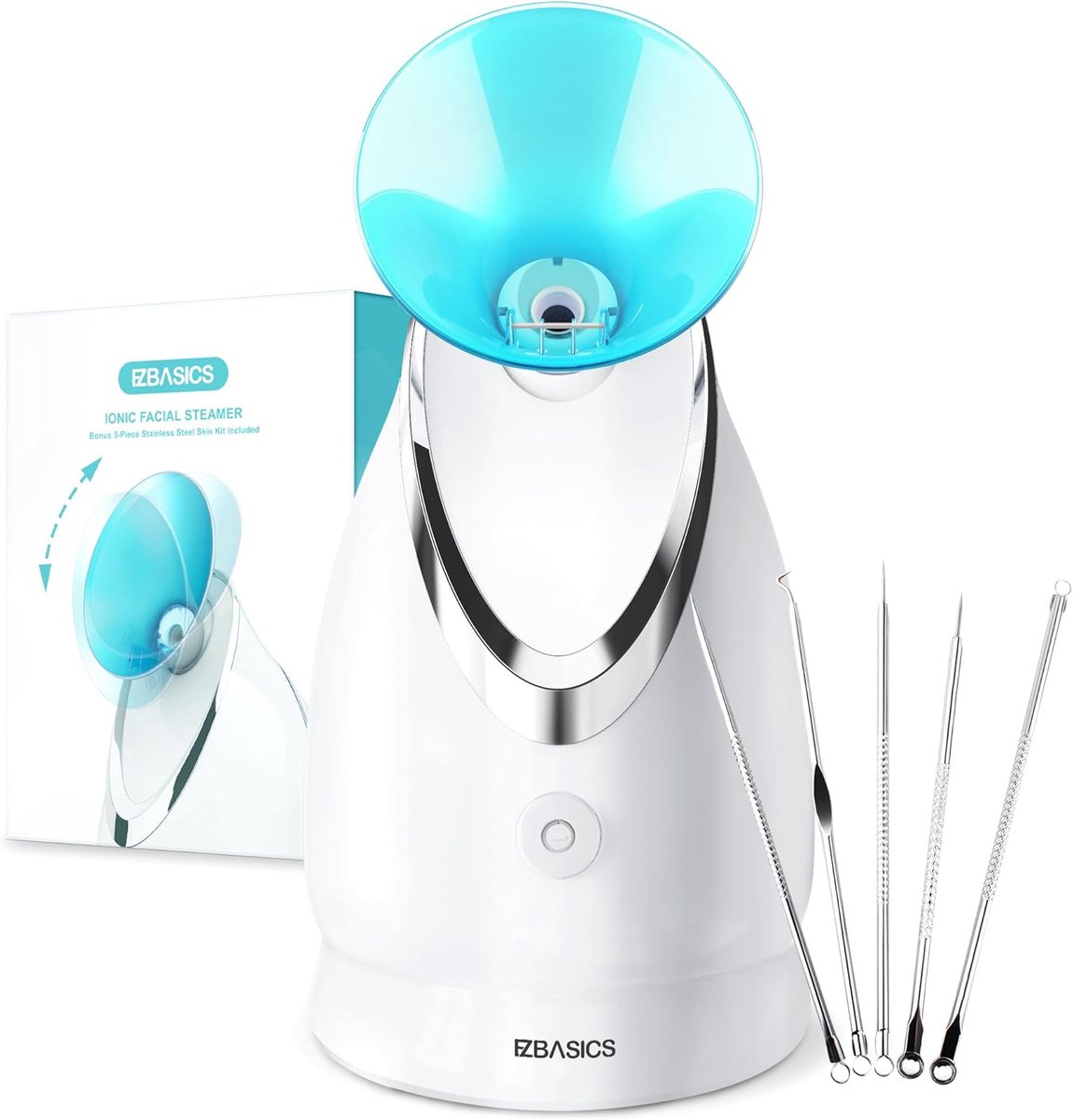 SnelShoppen - Facial Steamer voor Huidverzorging, Stoombehandeling, Vochtinbrengend, Gezichtsreiniging, Aromatherapie, Compact en Draagbaar, Perfect v