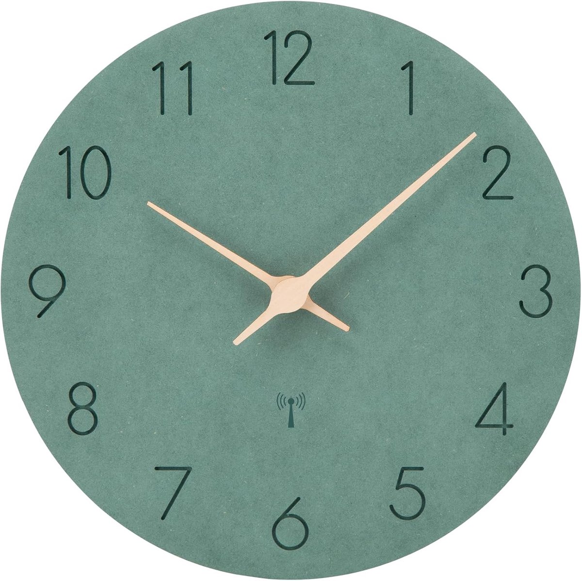 SnelShoppen - Wandklok Radiogestuurd Stille Quartz 30 cm Houten Wandklok Batterij-Operated Groot Voor Slaapkamer, Huiskamer, Keuken, Kantoor, School (