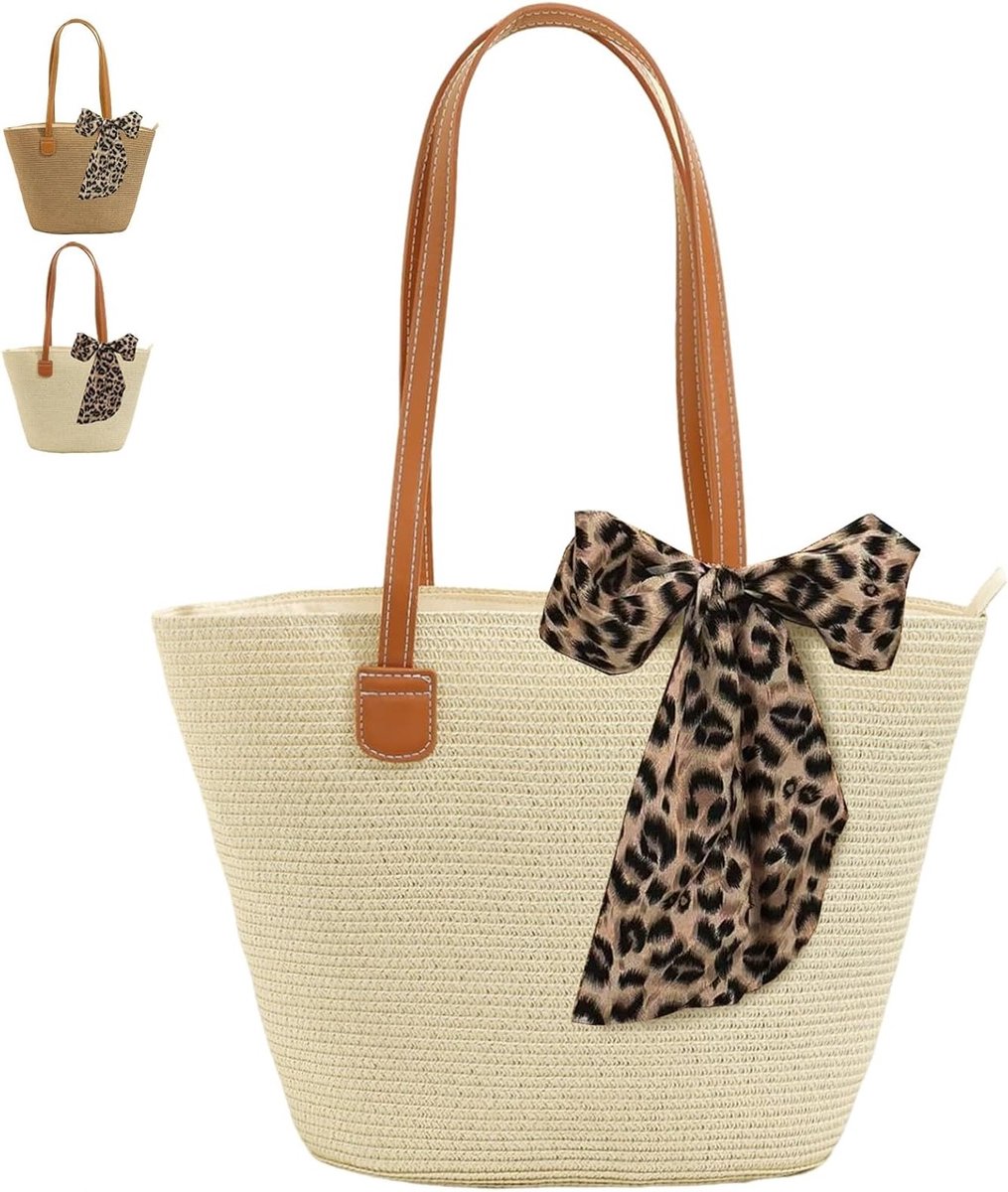 Grote strandtas voor dames, ideale shopper voor reizen, vakanties en stranduitjes