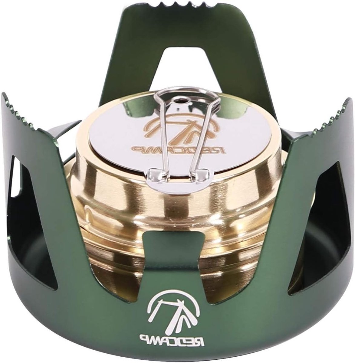 Mini Spirit Burner met Aluminium Stand - Alcohol Brandstof Kooktoestel voor Buiten, Backpacken, Kamperen en Survivalactiviteiten