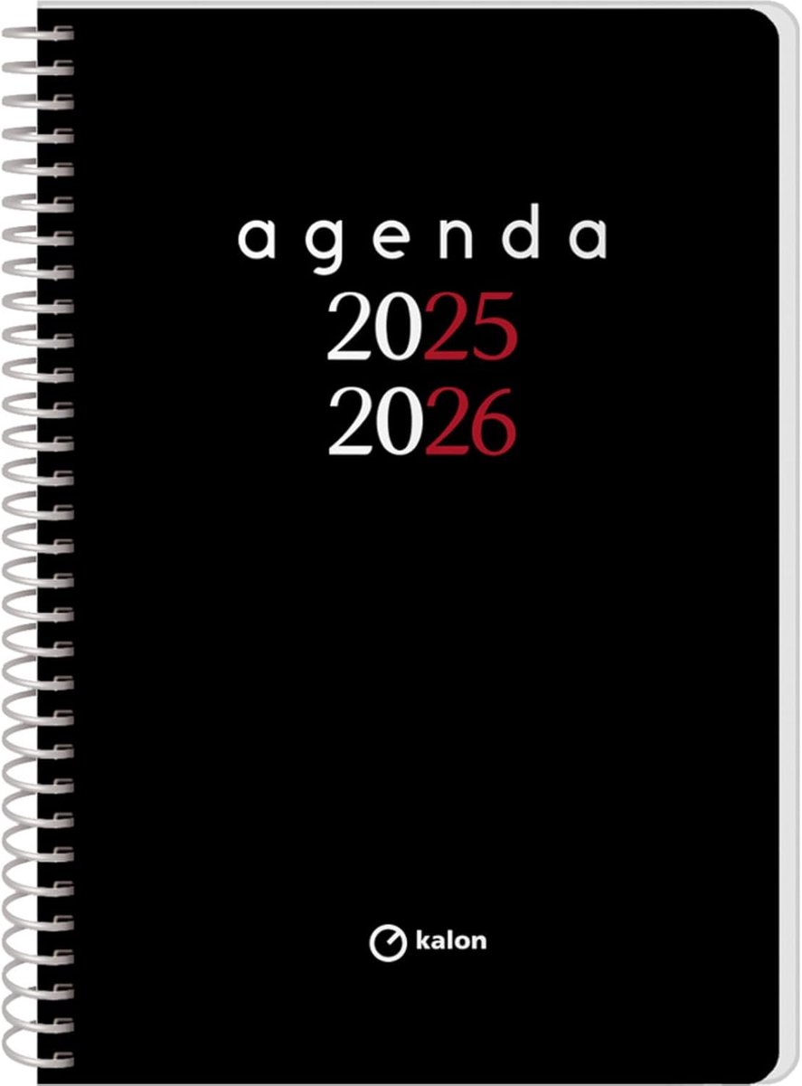SnelShoppen - Schoolagenda 2025-2026 - A5 Formaat, Dag-per-Pagina, Spaans en Engels, Spiral Binding, Flexibele Kaft, Perfect voor Studenten, September