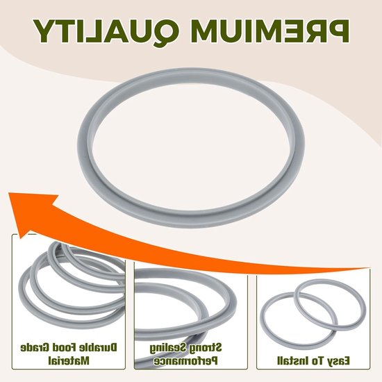Blender O-ring Vervangset voor Nutribullet - Rubber Ring Seal Gaskets voor 600/900 Series - Set van 4 Stuks — afbeelding 4