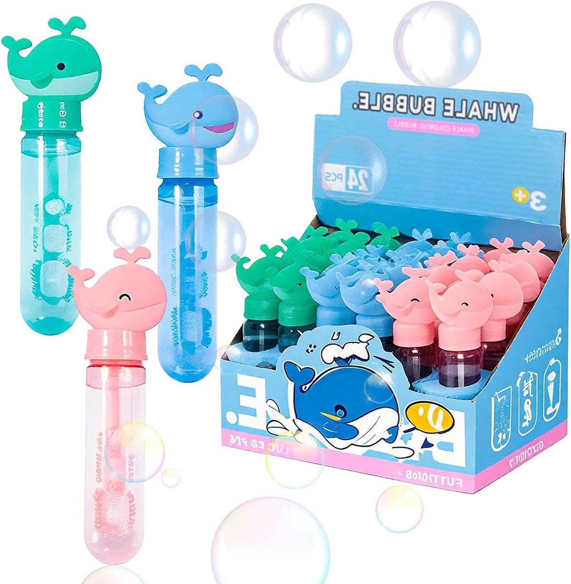 Mini Zeepbellen Set voor Kinderen - 24 Stuks Kleurrijke Bellen, Perfect voor Feesten en Trouwen, Speelgoed voor Buitenactiviteiten