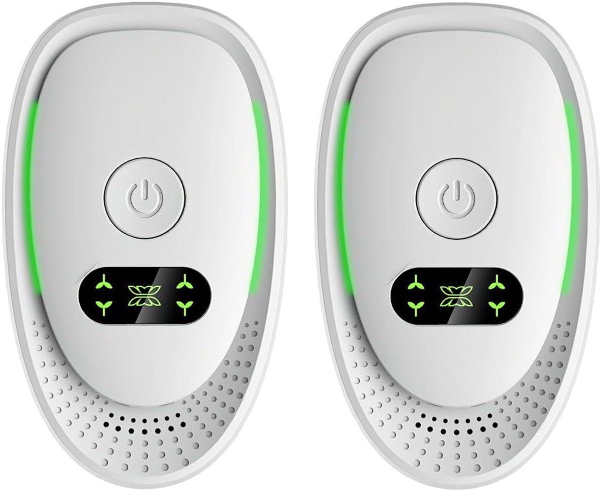 SnelShoppen - Air Purifier Mini Ioniser voor Slaapkamer, Badkamer en Keuken, Geluidsarm, Anti-Geurtjes en Rookfilter met Negatieve Ionen