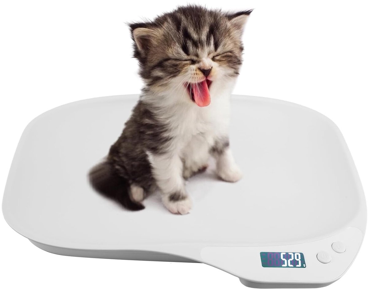 SnelShoppen - Digitale Huisdierenweegschaal voor Kleine Dieren, Nauwkeurigheid ± 1g, 15kg Capaciteit, 4 Weegmodi (kg/oz/lb/ml), Ideaal voor Katten, Ho
