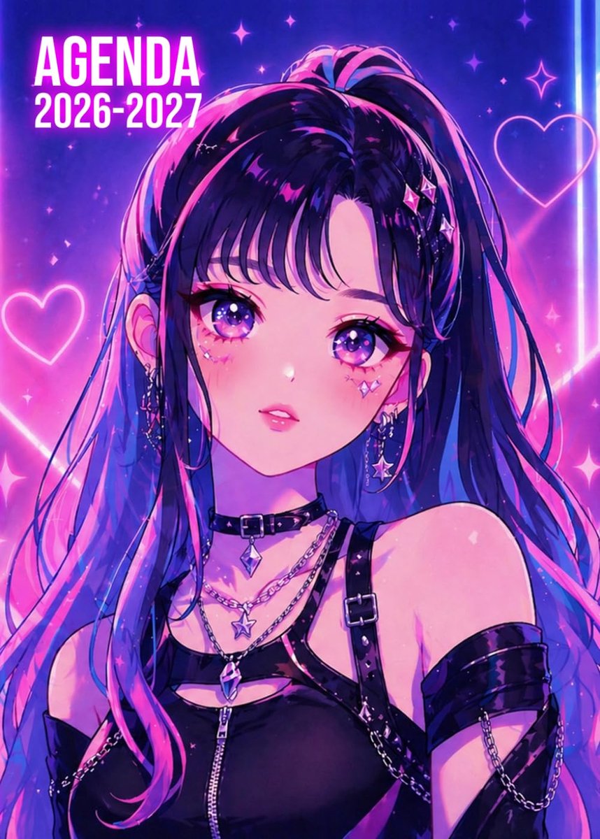 SnelShoppen - Agenda Scolaire 2026 2027 | Fille Ado Manga Kpop | Bi-journalier A5 15x21 cm | Sept 2026 - juli 2027 | Licht & Betaalbaar voor Studenten
