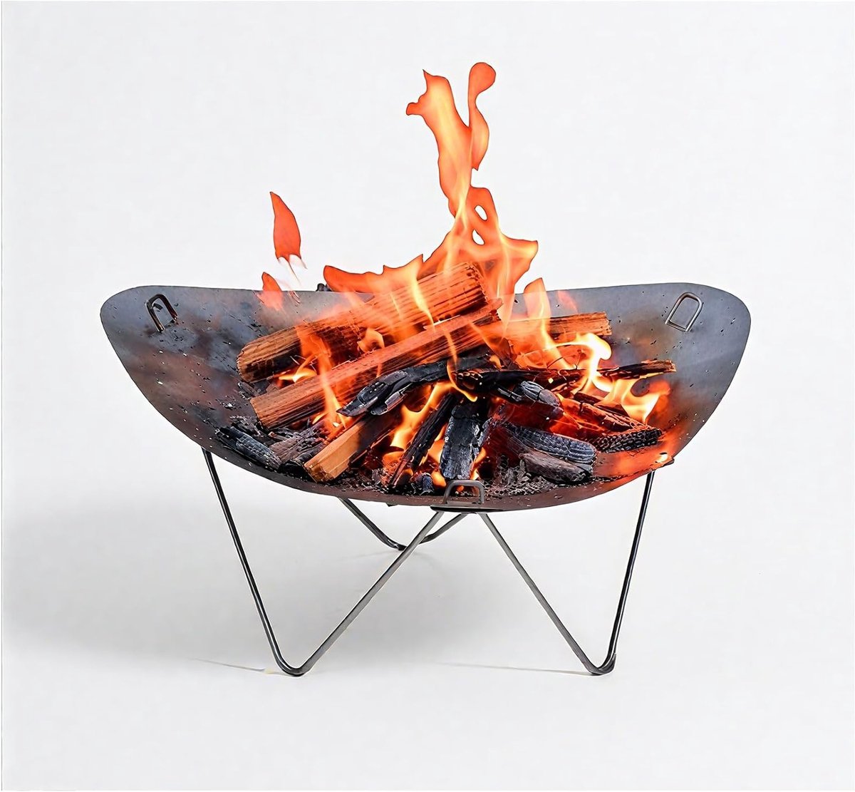 Draagbare Rookvrije Tuinhaard van RVS - Vouwbare BBQ Vuurkorf met Draagtas voor Camping, Tuin en Buitenactiviteiten - Afmeting 48 cm