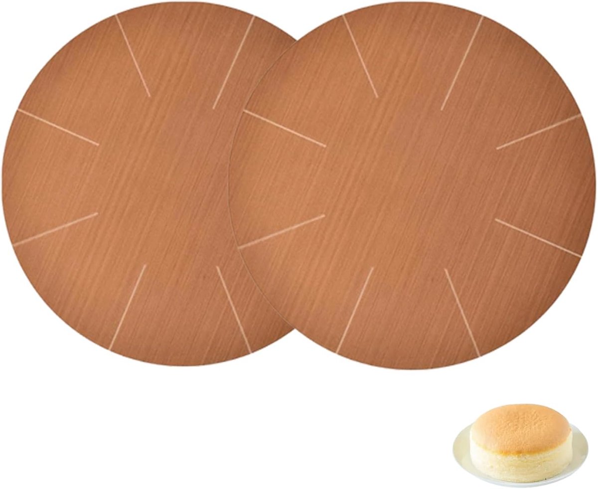 SnelShoppen - 2x Herbruikbaar Bakpapier Rond - Duurzaam Bakfolie voor Oven, Airfryer en Bakplaten - Hoogwaardige Bakmatten voor Koken en Bakken - Idea