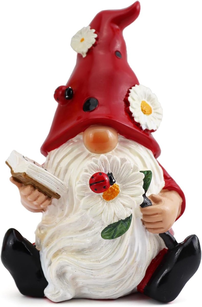 SnelShoppen - Ladybug Gnoom Tuindecoratie - Zomer Ornamenten en Beeldjes voor Buiten - Verjaardagscadeaus voor Moeder, Vrouw, Oma - Schattige Baby Gno