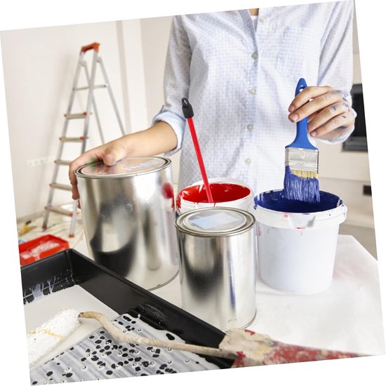 Mengstokken Set - Verf Mixer - Materiaalmengen - Hoog Koolstofstaal - 40x6cm - Rood — afbeelding 2